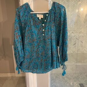 Cleobella cotton blouse with tassels.